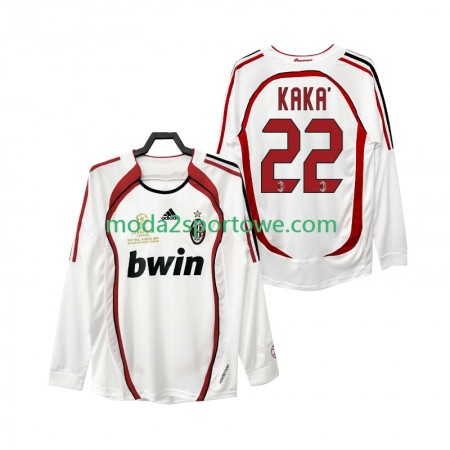 Koszulka AC Milan KAKA 22 2006 2007 Retro Wyjazdowe Stroje Piłkarskie Długi Rękaw